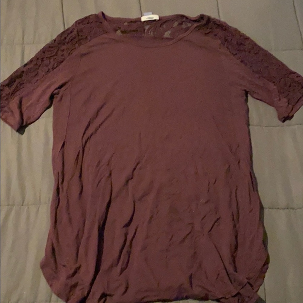 Burgundy dress shirt